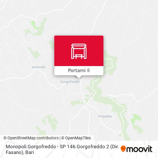 Mappa Monopoli Gorgofreddo - SP 146  Gorgofreddo 2 (Dir. Fasano)