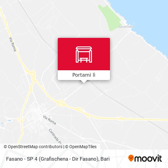 Mappa Fasano - SP 4 (Grafischena - Dir Fasano)