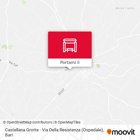 Mappa Castellana Grotte - Via Della Resistenza (Ospedale)