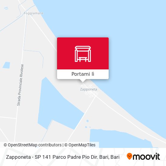 Mappa Zapponeta - SP 141 Parco Padre Pio Dir. Bari
