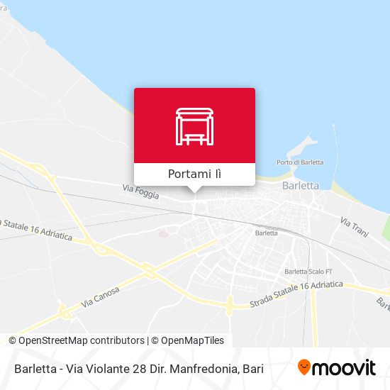 Mappa Barletta - Via Violante 28 Dir. Manfredonia