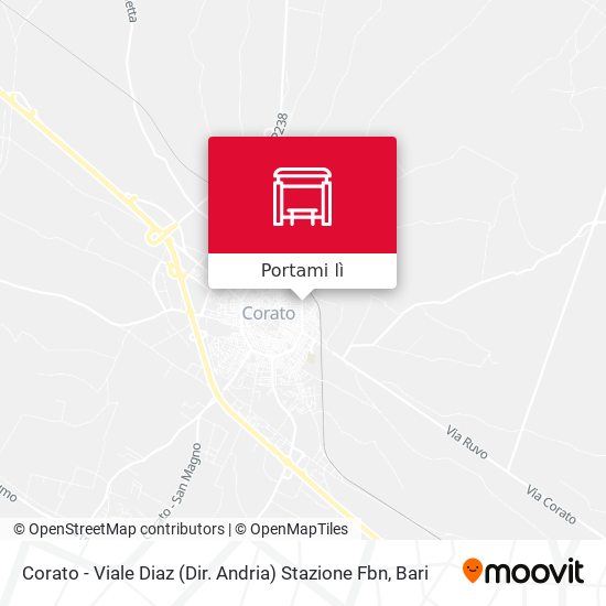 Mappa Corato - Viale Diaz (Dir. Andria) Stazione Fbn