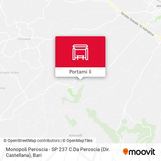Mappa Monopoli Peroscia - SP 237 C.Da Peroscia (Dir. Castellana)