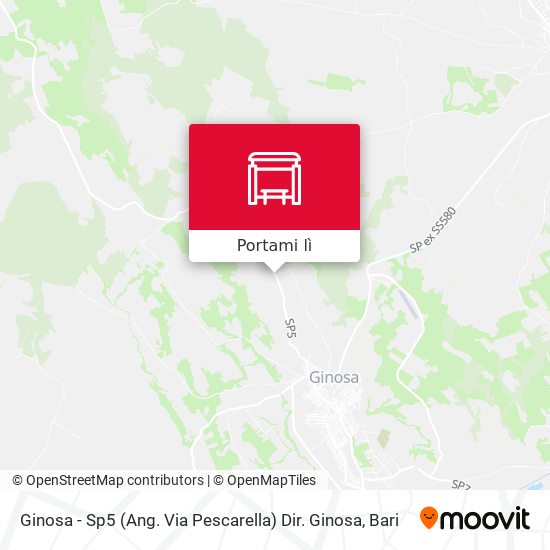 Mappa Ginosa - Sp5 (Ang. Via Pescarella) Dir. Ginosa
