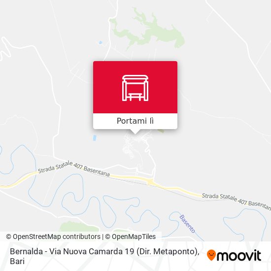Mappa Bernalda - Via Nuova Camarda 19 (Dir. Metaponto)