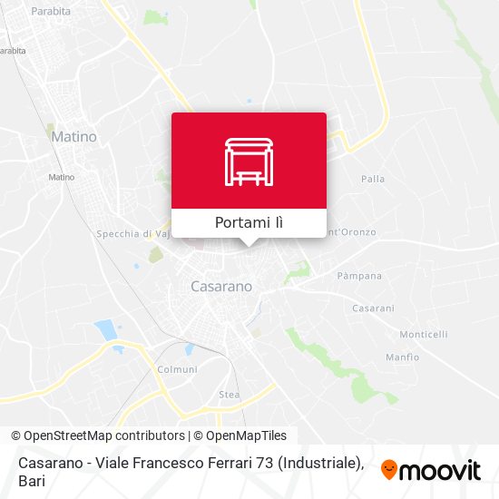 Mappa Casarano - Viale Francesco Ferrari 73 (Industriale)