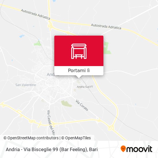 Mappa Andria - Via Bisceglie 99 (Bar Feeling)