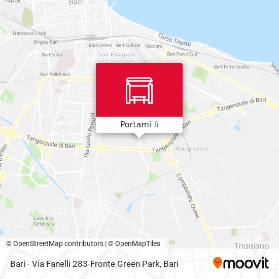 Mappa Bari - Via Fanelli 283-Fronte Green Park