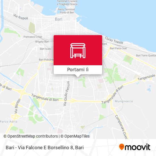 Mappa Bari - Via Falcone E Borsellino 8