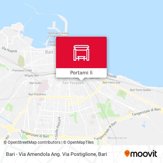 Mappa Bari - Via Amendola Ang. Via Postiglione