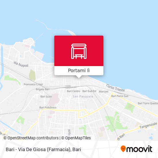 Mappa Bari - Via De Giosa (Farmacia)