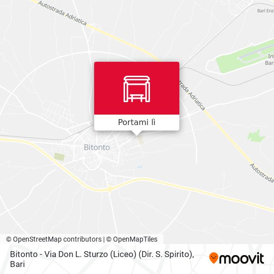 Mappa Bitonto - Via Don L. Sturzo (Liceo) (Dir. S. Spirito)