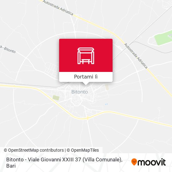 Mappa Bitonto - Viale Giovanni XXIII 37 (Villa Comunale)