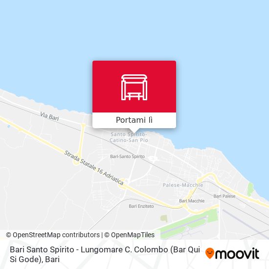 Mappa Bari Santo Spirito - Lungomare C. Colombo (Bar Qui Si Gode)