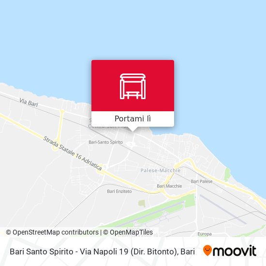 Mappa Bari Santo Spirito - Via Napoli 19 (Dir. Bitonto)