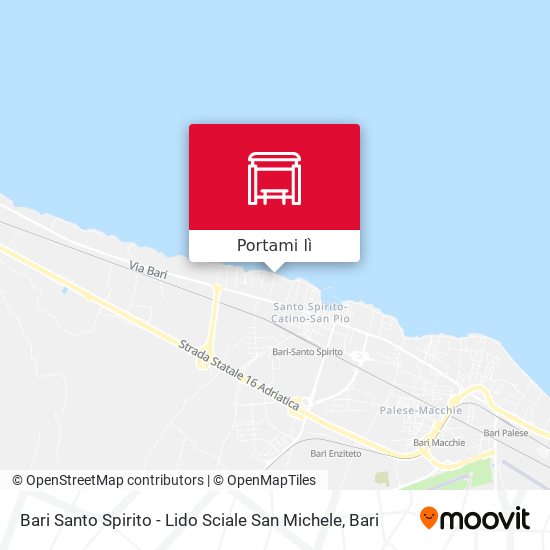 Mappa Bari Santo Spirito - Lido Sciale San Michele