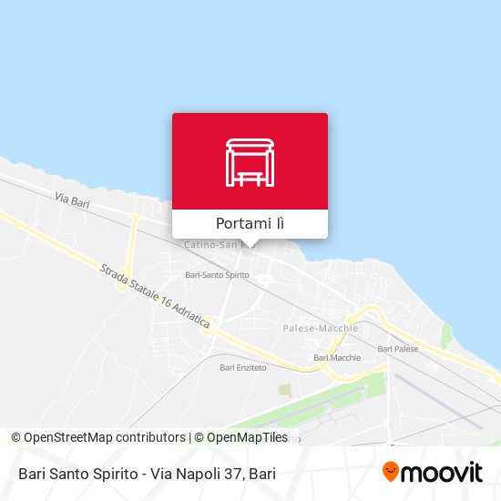 Mappa Bari Santo Spirito - Via Napoli 37