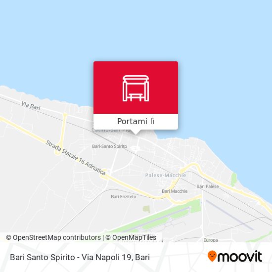 Mappa Bari Santo Spirito - Via Napoli 19