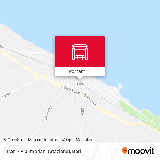 Mappa Trani - Via Imbriani (Stazione)