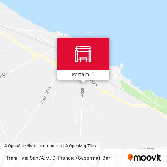 Mappa Trani - Via Sant'A.M. Di Francia (Caserma)