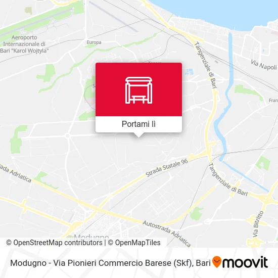 Mappa Modugno - Via Pionieri Commercio Barese (Skf)