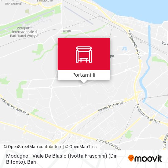 Mappa Modugno - Viale De Blasio (Isotta Fraschini) (Dir. Bitonto)