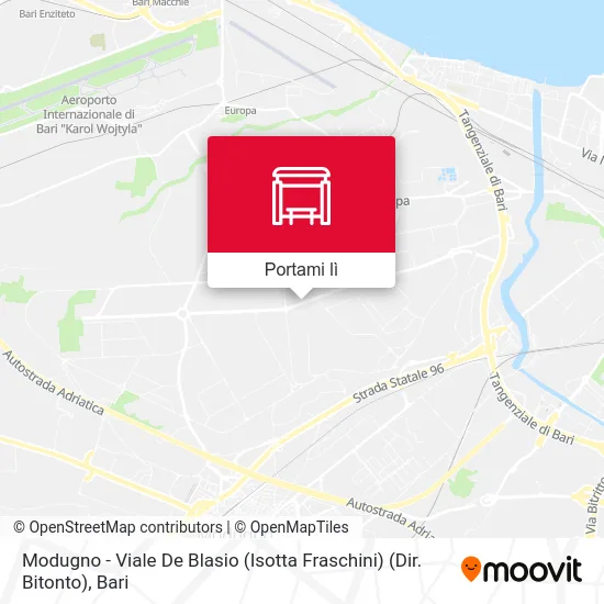 Mappa Modugno - Viale De Blasio (Isotta Fraschini) (Dir. Bitonto)