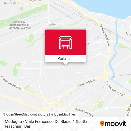 Mappa Modugno - Viale Francesco De Blasio  1 (Isotta Fraschini)