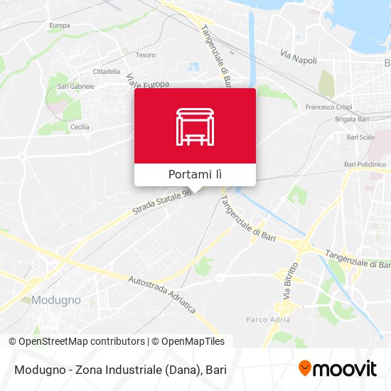 Mappa Modugno - Zona Industriale (Dana)