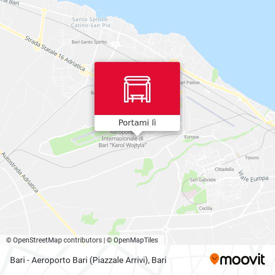 Mappa Bari - Aeroporto Bari (Piazzale Arrivi)