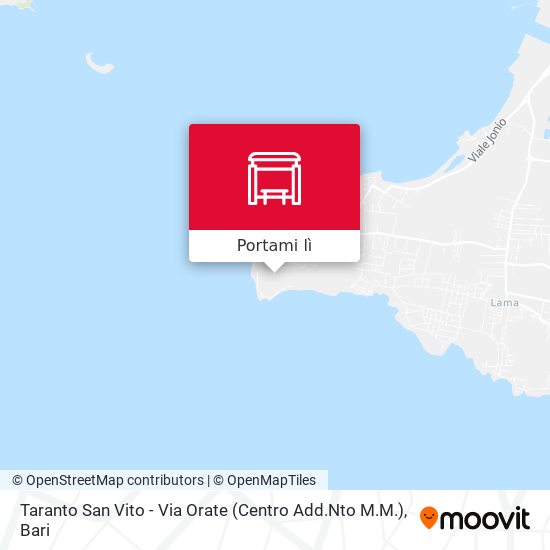 Mappa Taranto San Vito - Via Orate (Centro Add.Nto  M.M.)