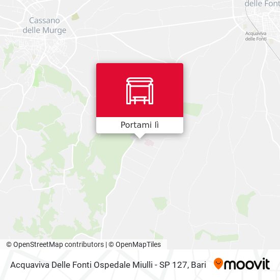 Mappa Acquaviva Delle Fonti Ospedale Miulli - SP 127