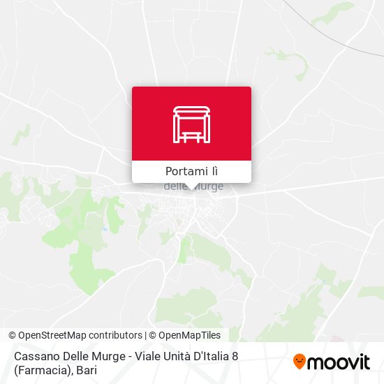 Mappa Cassano Delle Murge - Viale Unità D'Italia 8 (Farmacia)