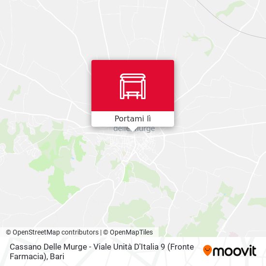 Mappa Cassano Delle Murge - Viale Unità D'Italia 9 (Fronte Farmacia)