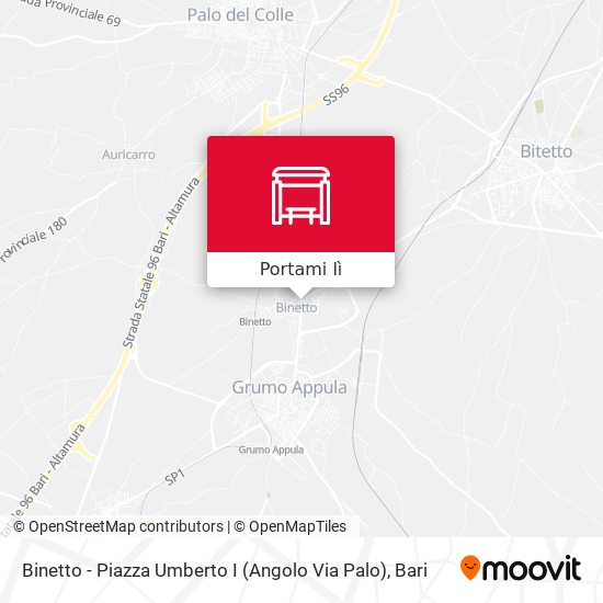 Mappa Binetto - Piazza Umberto I (Angolo Via Palo)