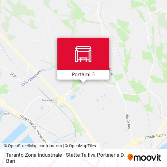Mappa Taranto Zona Industriale - Statte Ta Ilva Portineria D
