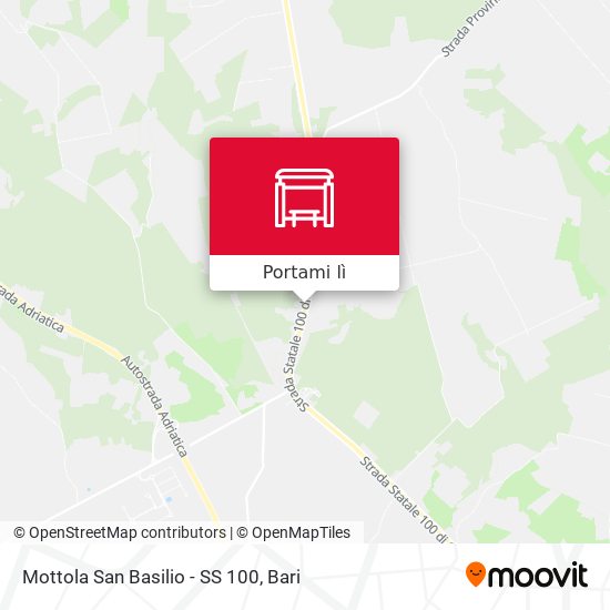 Mappa Mottola San Basilio - SS 100
