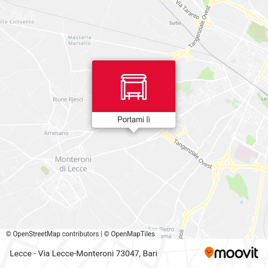 Mappa Lecce - Via Lecce-Monteroni 73047