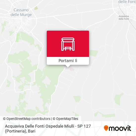 Mappa Acquaviva Delle Fonti Ospedale Miulli - SP 127 (Portineria)