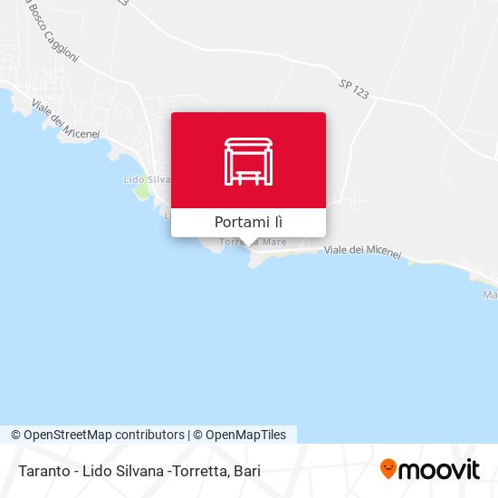 Mappa Taranto - Lido Silvana -Torretta