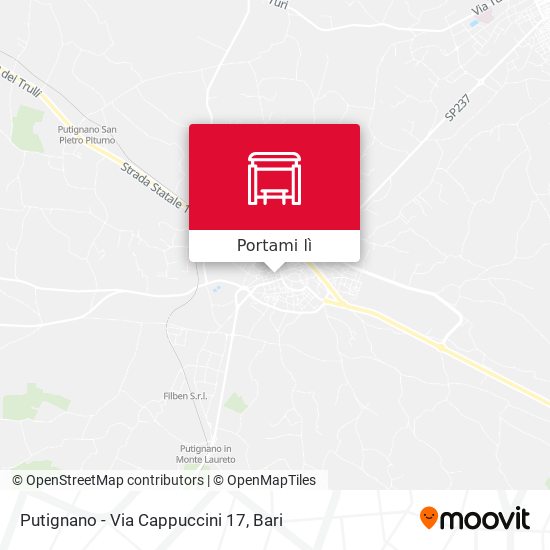 Mappa Putignano - Via Cappuccini 17