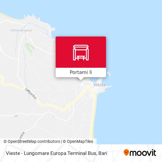 Mappa Vieste - Lungomare Europa Terminal Bus