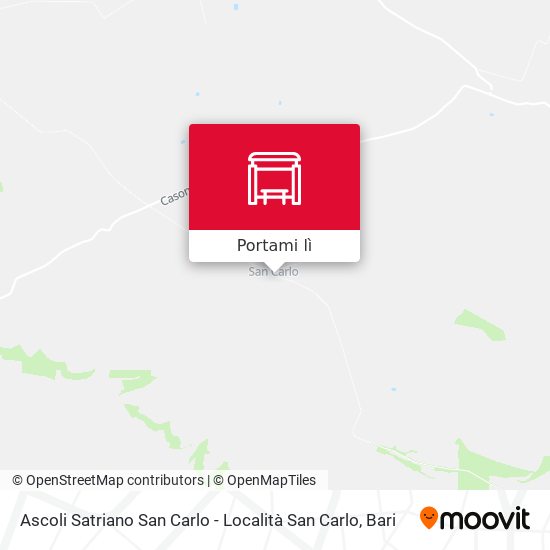 Mappa Ascoli Satriano San Carlo - Località San Carlo