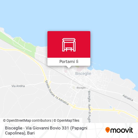 Mappa Bisceglie - Via Giovanni Bovio 331 (Papagni Capolinea)