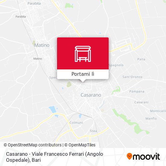 Mappa Casarano - Viale Francesco Ferrari (Angolo Ospedale)