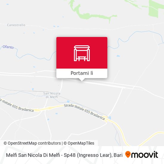 Mappa Melfi San Nicola Di Melfi - Sp48 (Ingresso Lear)