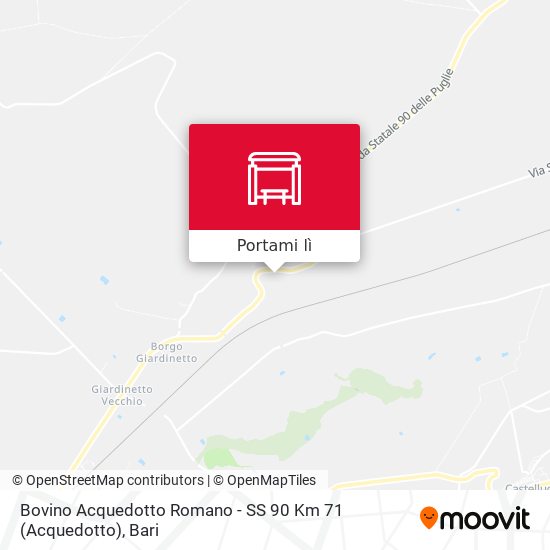 Mappa Bovino Acquedotto Romano - SS 90 Km 71