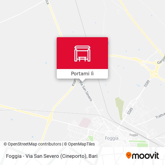 Mappa Foggia - Via San Severo (Cineporto)