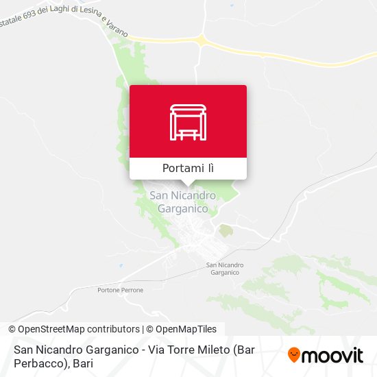 Mappa San Nicandro Garganico - Via Torre Mileto (Bar Perbacco)