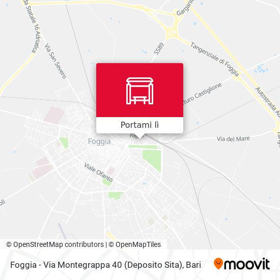 Mappa Foggia - Via Montegrappa 40  (Deposito Sita)